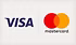 Visa Mastercard logo on white background